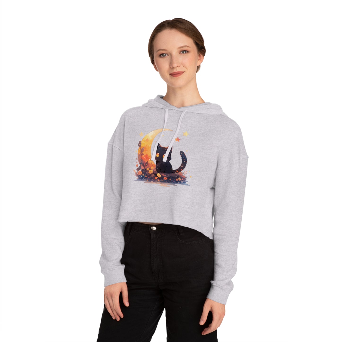 Moonlight Kitten (Cropped Hoodie)