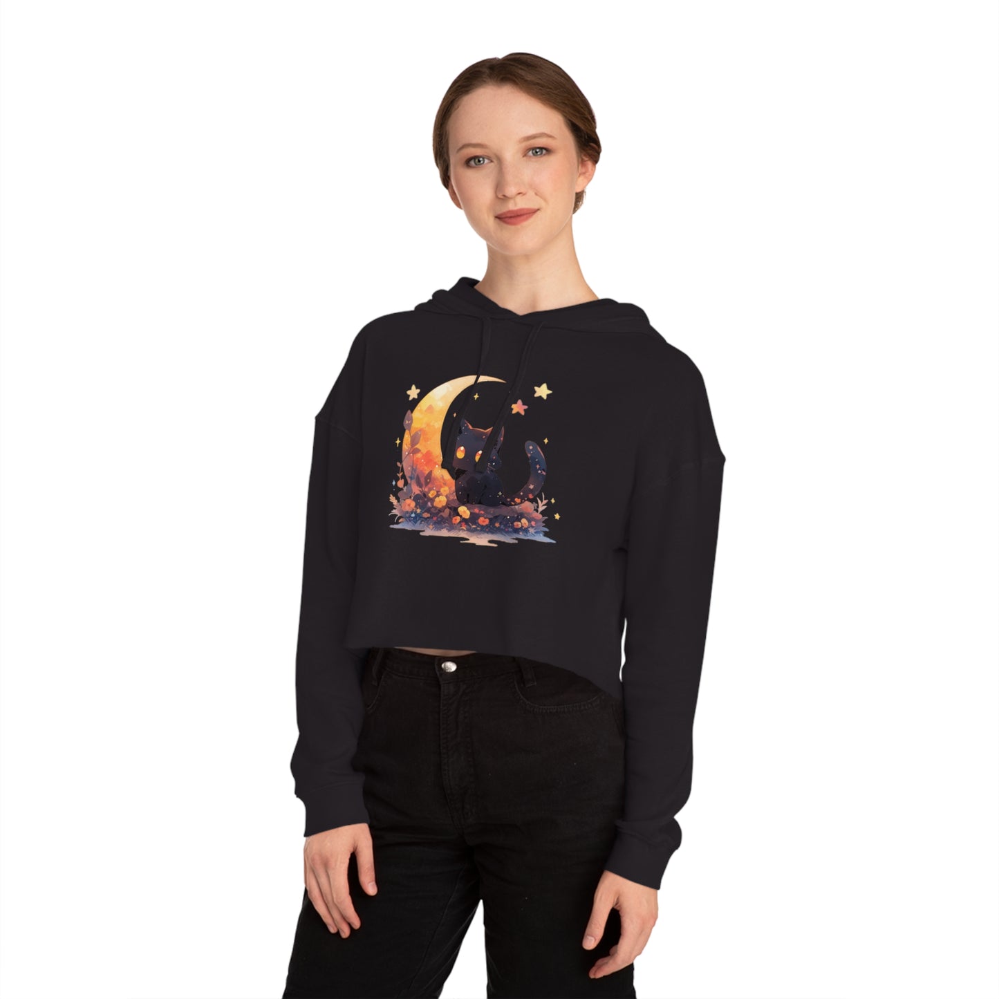 Moonlight Kitten (Cropped Hoodie)