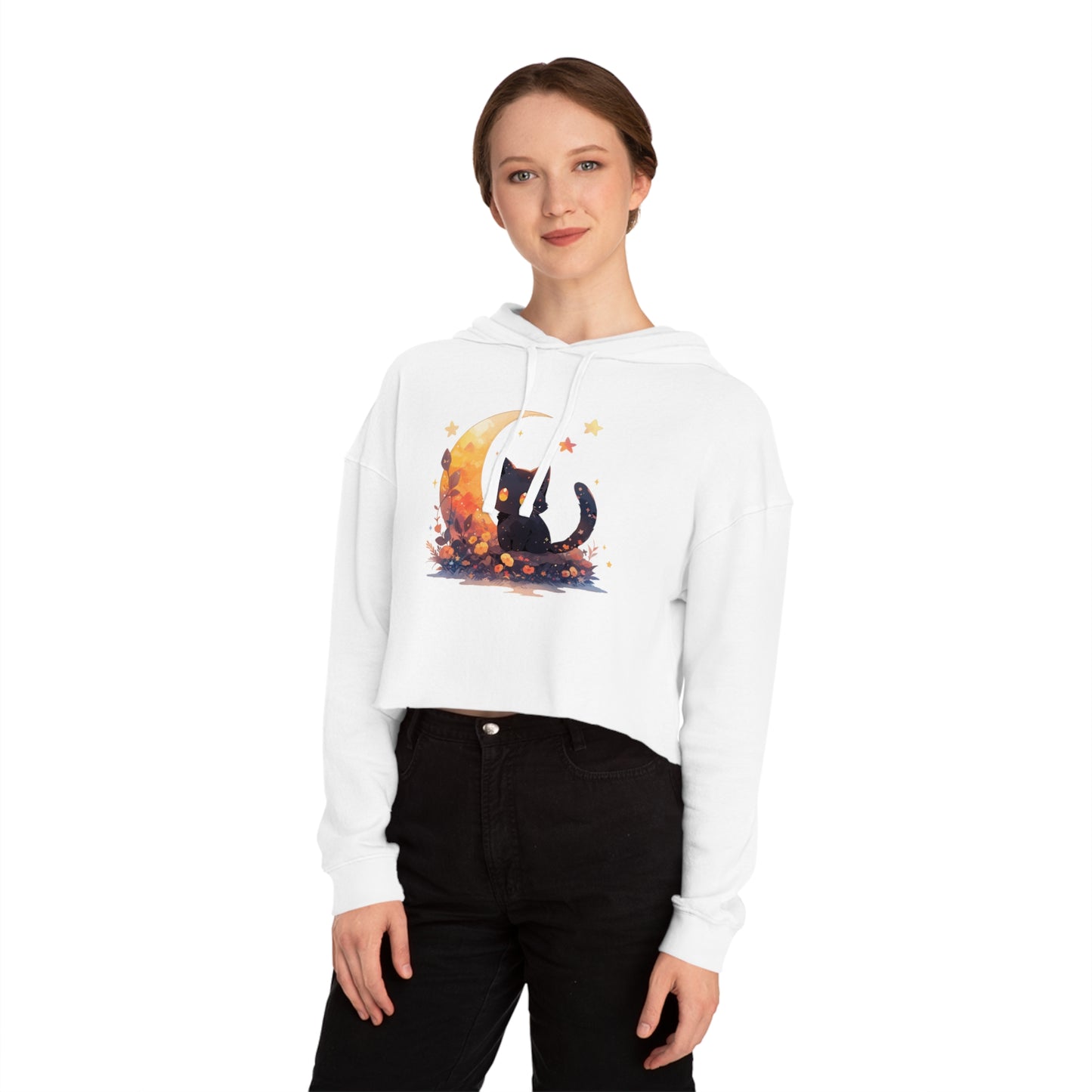 Moonlight Kitten (Cropped Hoodie)