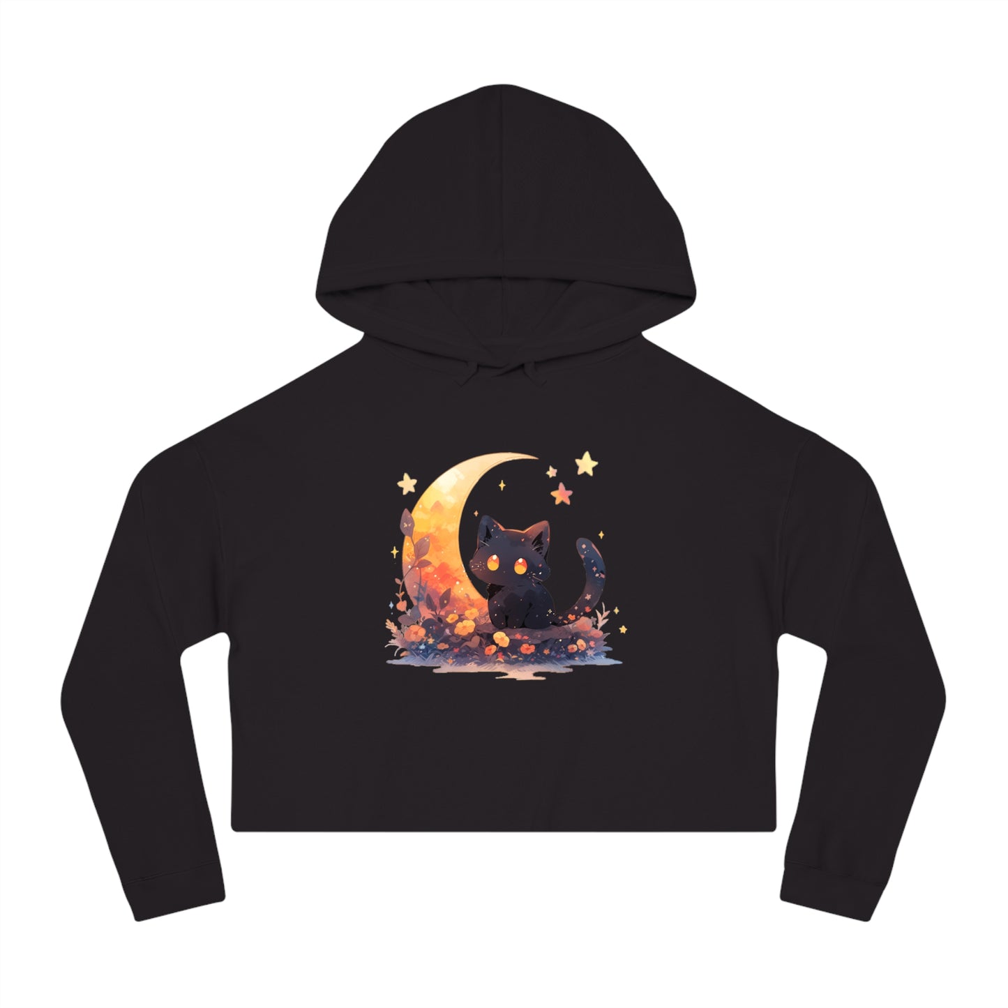 Moonlight Kitten (Cropped Hoodie)